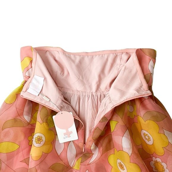 SELKIE Size Large NWT Cupcake Dress Woodstock Print Retro Floral Strapless Mini - Picture 8 of 11